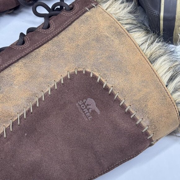 Sorel Cate the Great Brown Waterproof Leather  Winter Duck Boots Size 8 - Picture 13 of 16